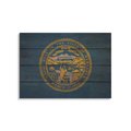 Wile E. Wood 20 x 14 in. Nebraska State Flag Wood Art FLNE-2014